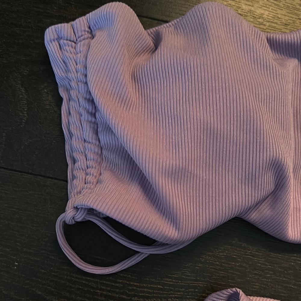 ✨HOST PICK✨Lavender One-Shoulder Bikini Set - Picture 4 of 8